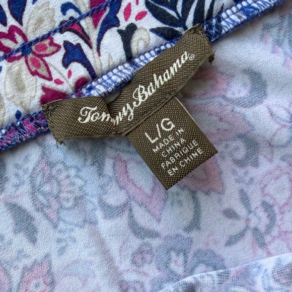 Tommy Bahama Blue and Pink Paisley Maxi Skirt - Picture 2 of 4